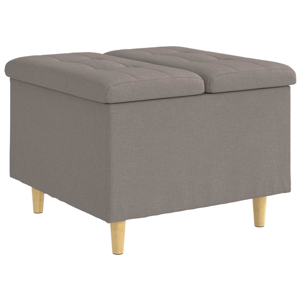 Aufbewahrungsottomane Taupe 60x60 cm