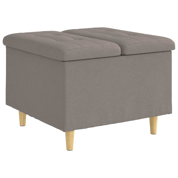 Aufbewahrungsottomane Taupe 60x60 cm