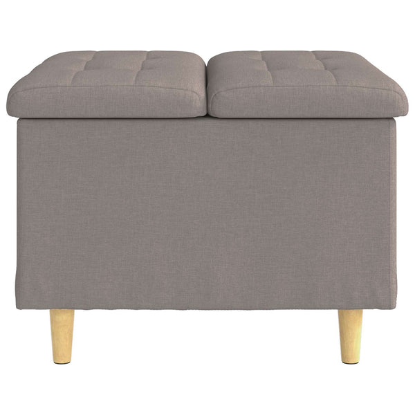 Aufbewahrungsottomane Taupe 60x60 cm