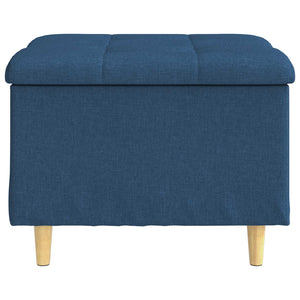 Blaue Aufbewahrungsottomane mit Kissen