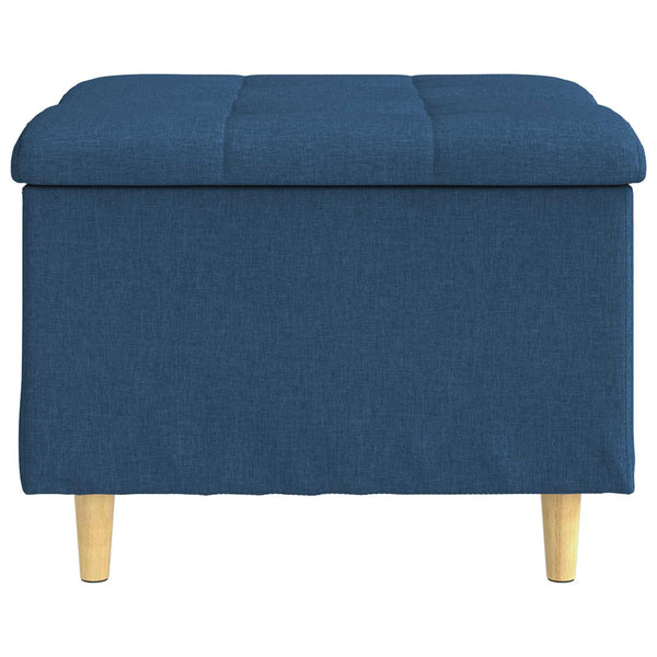 Blaue Aufbewahrungsottomane mit Kissen