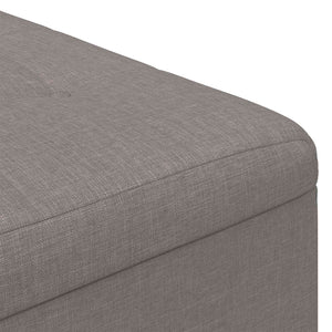 Aufbewahrungsottomane Taupe 80x80 cm mit Kissen