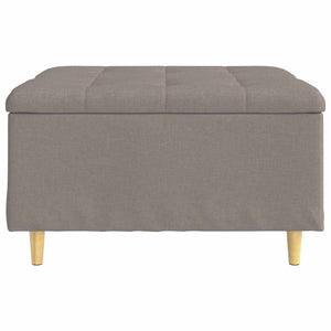 Aufbewahrungsottomane Taupe 80x80 cm mit Kissen