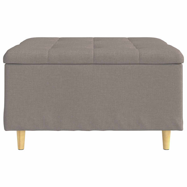 Aufbewahrungsottomane Taupe 80x80 cm mit Kissen