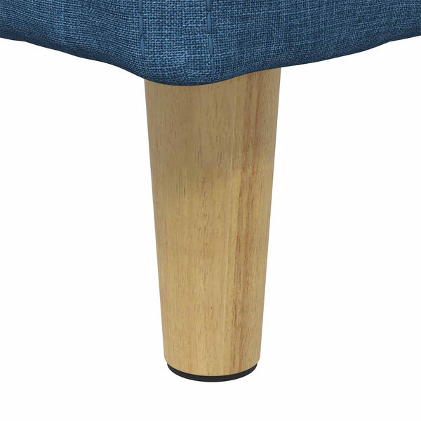 vidaXL Pouf de rangement avec coussin Bleu 80 x 80 x 45 cm Tissu