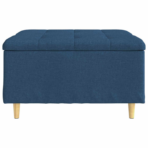 vidaXL Pouf de rangement avec coussin Bleu 80 x 80 x 45 cm Tissu