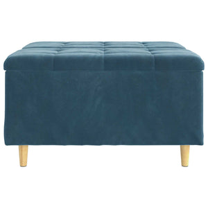Blaue Samt Aufbewahrungsbox mit Kissen 80x80 cm