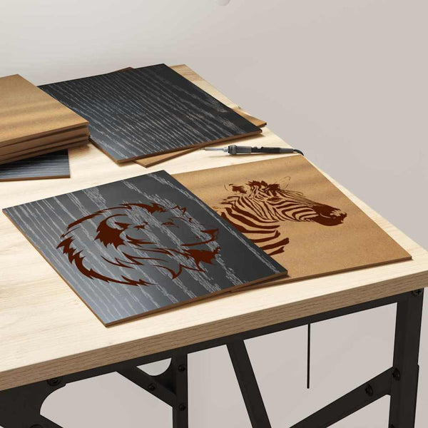 Deko Platten Schwarz Eiche 12 Stk.