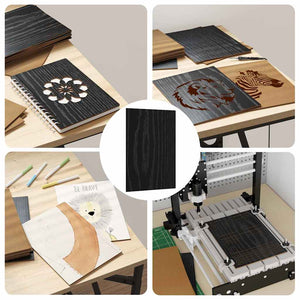 Deko Platten Schwarz Eiche 12 Stk.