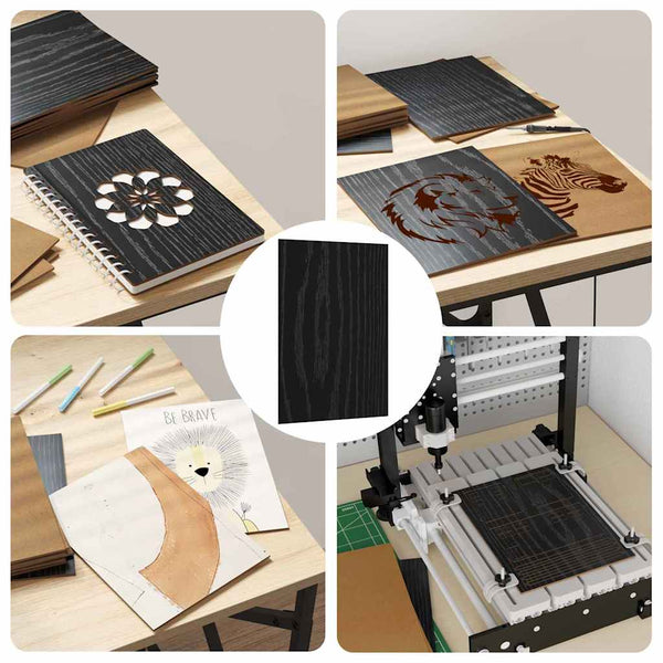 Deko Platten Schwarz Eiche 50 Stk