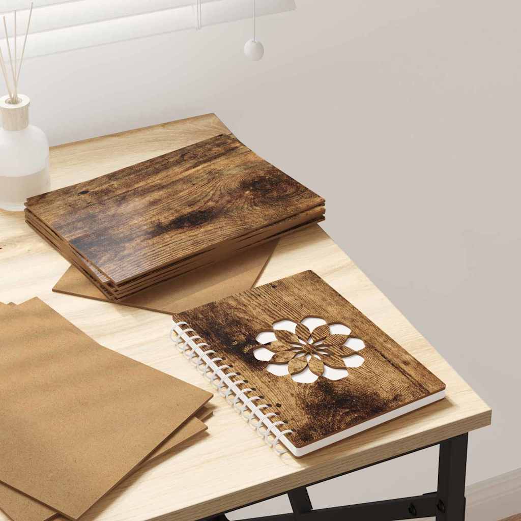 vidaXL Plaques décoratives 12 pcs Chêne fumé 21 x 30 x 0,27 cm