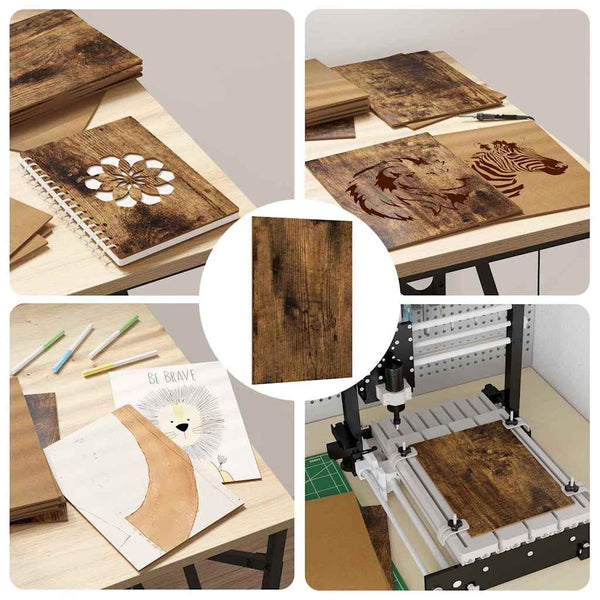 vidaXL Plaques décoratives 12 pcs Chêne fumé 21 x 30 x 0,27 cm