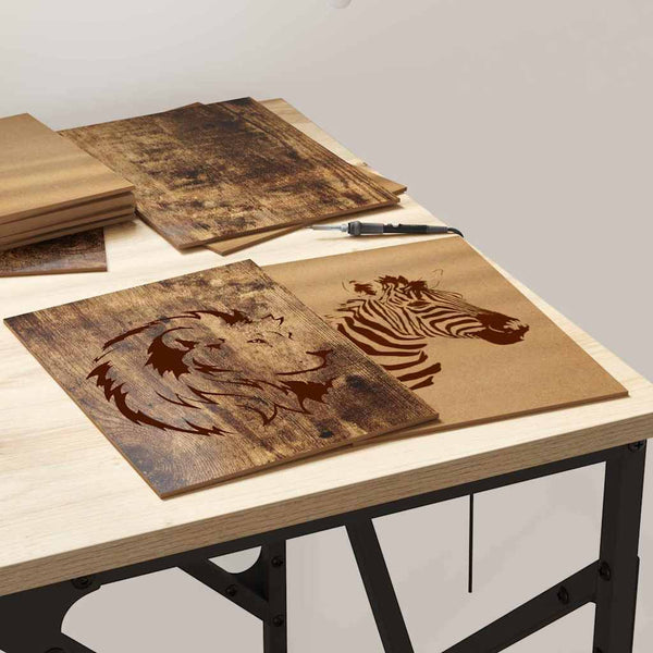 vidaXL Plaques décoratives 150 pcs Chêne fumé 21 x 30 x 0,27 cm