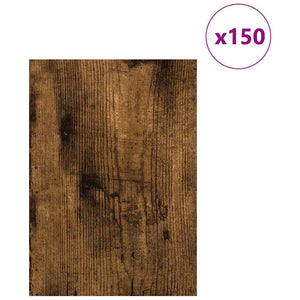 vidaXL Plaques décoratives 150 pcs Chêne fumé 21 x 30 x 0,27 cm
