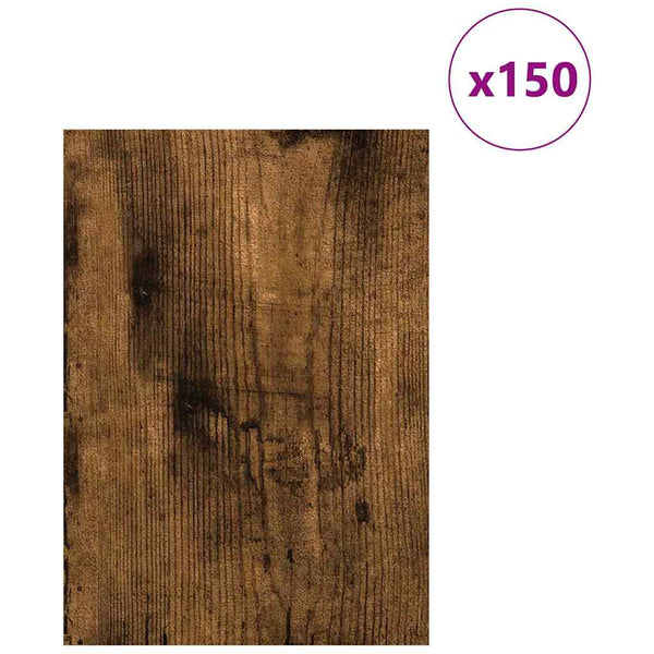 vidaXL Plaques décoratives 150 pcs Chêne fumé 21 x 30 x 0,27 cm