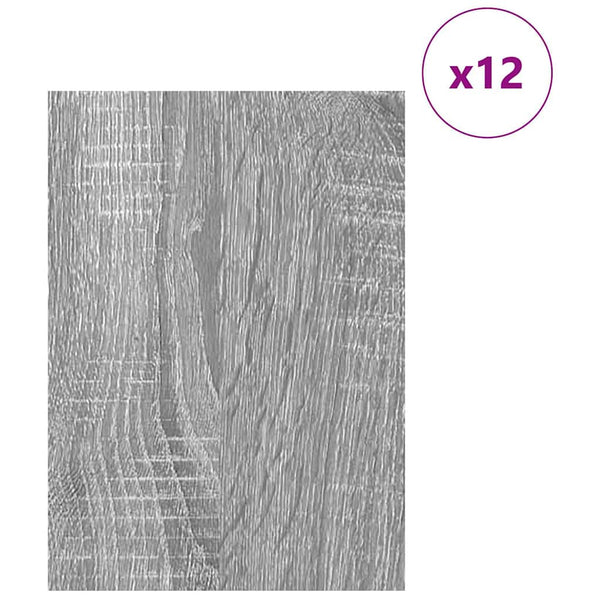 vidaXL Panneaux décoratifs 12 pcs Sonoma Gris 30 x 42 x 0,27 cm