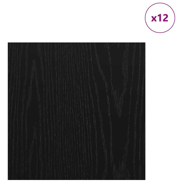 Deko Platten Schwarz Eiche 30x30cm 12 Stk