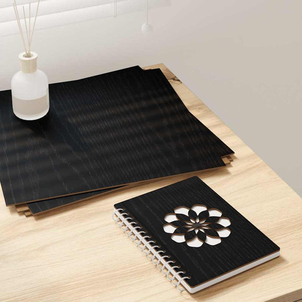 Deko Platten Eiche Schwarz 30x30cm, 50 Stk