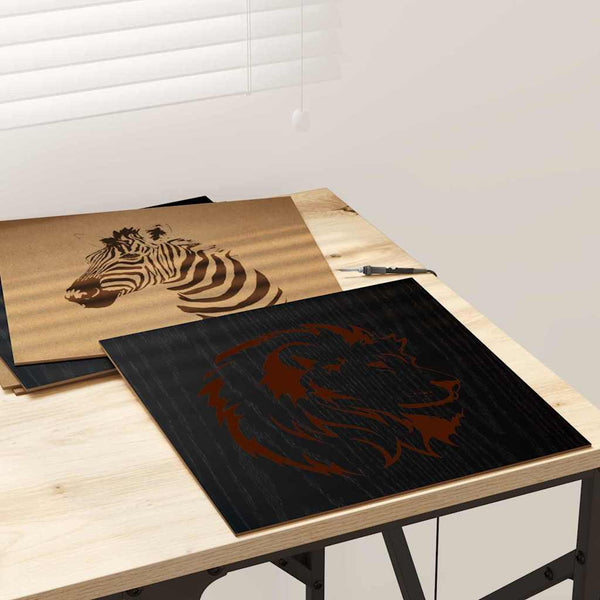 Deko Platten Eiche Schwarz 30x30cm, 50 Stk