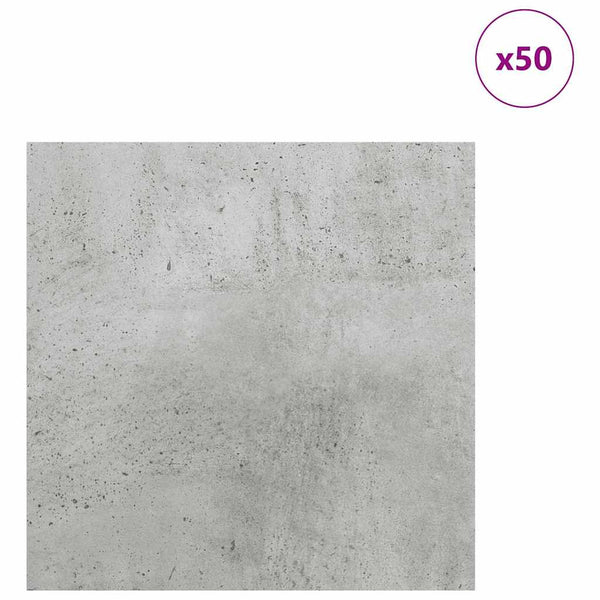 vidaXL Dalles décoratives 50 pcs Béton Gris 30 x 30 x 0,27 cm Bois d'ingénierie