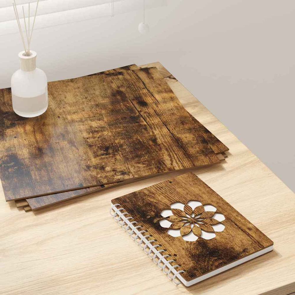 vidaXL Decorative Panels 12 pcs Smoked Oak 30 x 30 x 0.27 cm