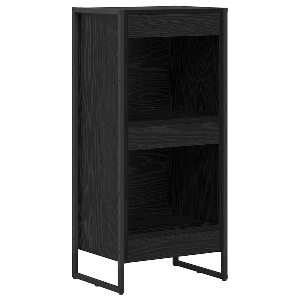 Bücherregal Schwarz Eichen-Optik