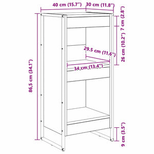 Bücherregal Raucharbe 86,5cm