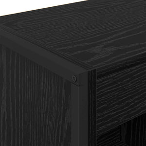 vidaXL Bibliothèque noir aspect chêne 40 x 30 x 121 cm Bois d'ingénierie