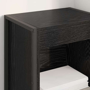 vidaXL Bibliothèque noir aspect chêne 40 x 30 x 121 cm Bois d'ingénierie