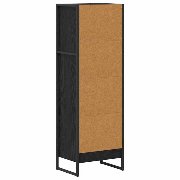 vidaXL Bibliothèque noir aspect chêne 40 x 30 x 121 cm Bois d'ingénierie