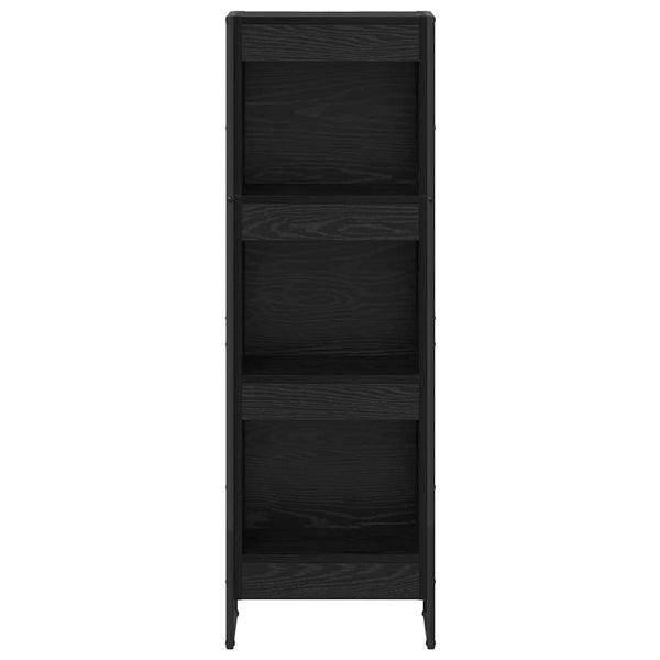 vidaXL Bibliothèque noir aspect chêne 40 x 30 x 121 cm Bois d'ingénierie