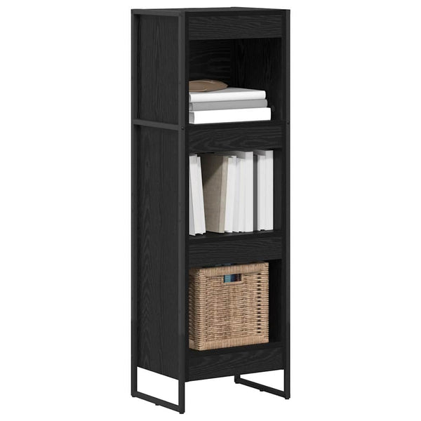 vidaXL Bibliothèque noir aspect chêne 40 x 30 x 121 cm Bois d'ingénierie