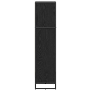 vidaXL Bibliothèque noir aspect chêne 40 x 30 x 121 cm Bois d'ingénierie