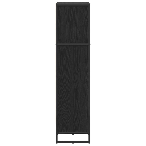 vidaXL Bibliothèque noir aspect chêne 40 x 30 x 121 cm Bois d'ingénierie