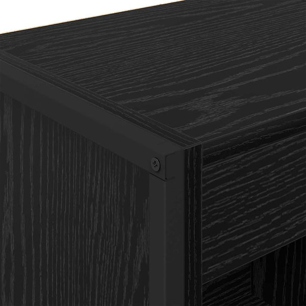vidaXL Étagère à livres aspect chêne noir 40 x 30 x 155 cm Bois d'ingénierie