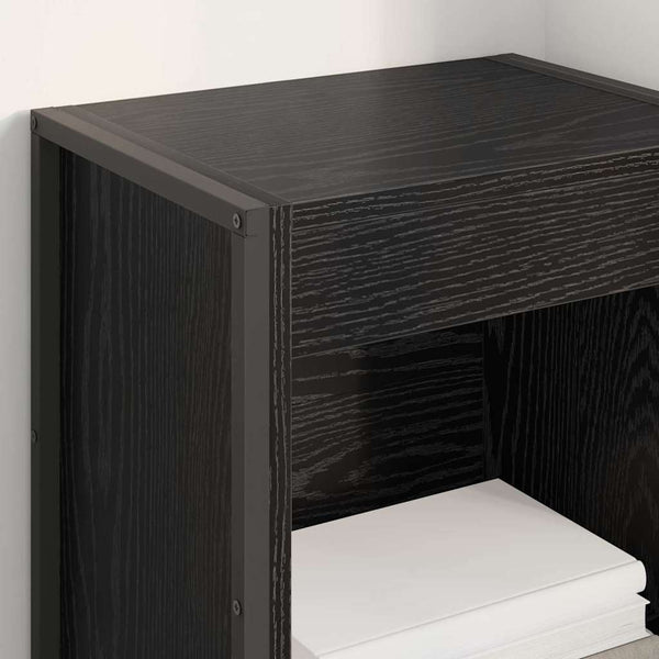 vidaXL Étagère à livres aspect chêne noir 40 x 30 x 155 cm Bois d'ingénierie