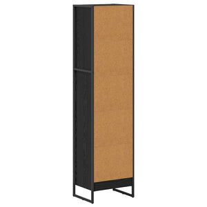 vidaXL Étagère à livres aspect chêne noir 40 x 30 x 155 cm Bois d'ingénierie