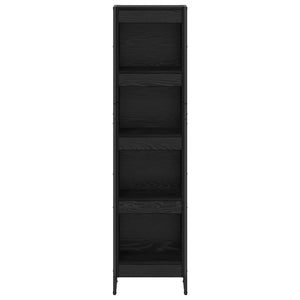 vidaXL Étagère à livres aspect chêne noir 40 x 30 x 155 cm Bois d'ingénierie