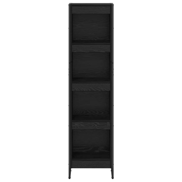 vidaXL Étagère à livres aspect chêne noir 40 x 30 x 155 cm Bois d'ingénierie