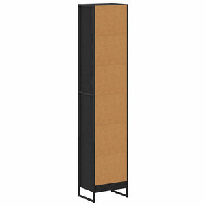 Bücherregal Schwarz Eichen-Optik