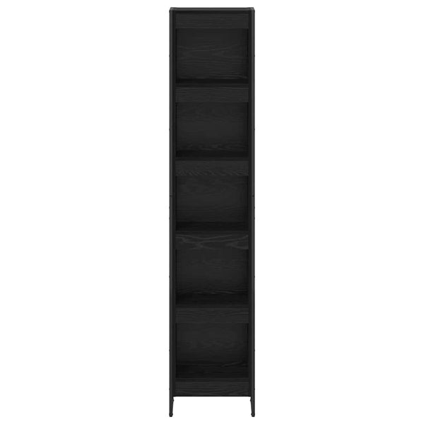 Bücherregal Schwarz Eichen-Optik