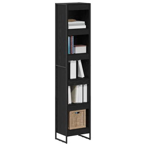 Bücherregal Schwarz Eichen-Optik