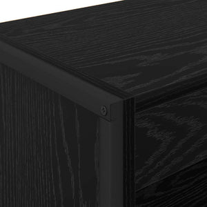 vidaXL Bibliothèque noir aspect chêne 60 x 30 x 121 cm bois d'ingénierie