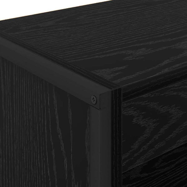 vidaXL Bibliothèque noir aspect chêne 60 x 30 x 121 cm bois d'ingénierie