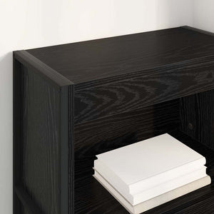 vidaXL Bibliothèque noir aspect chêne 60 x 30 x 121 cm bois d'ingénierie