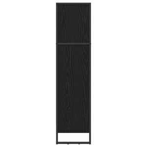 vidaXL Bibliothèque noir aspect chêne 60 x 30 x 121 cm bois d'ingénierie