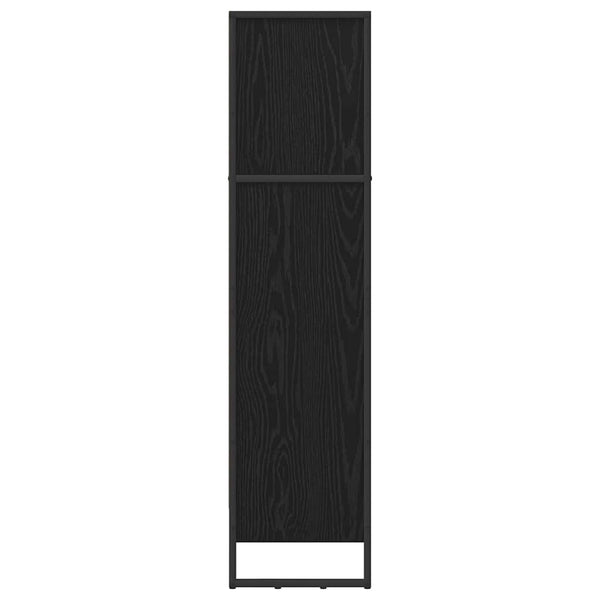vidaXL Bibliothèque noir aspect chêne 60 x 30 x 121 cm bois d'ingénierie