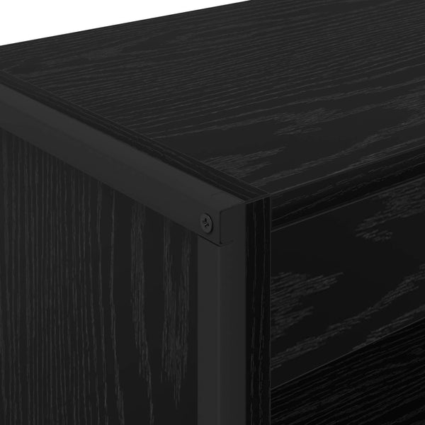 vidaXL Bibliothèque Noir aspect chêne 60 x 30 x 155 cm Bois d'ingénierie