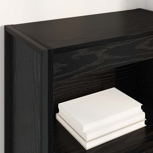 vidaXL Bibliothèque Noir aspect chêne 60 x 30 x 155 cm Bois d'ingénierie