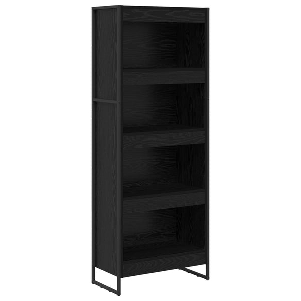 vidaXL Bibliothèque Noir aspect chêne 60 x 30 x 155 cm Bois d'ingénierie